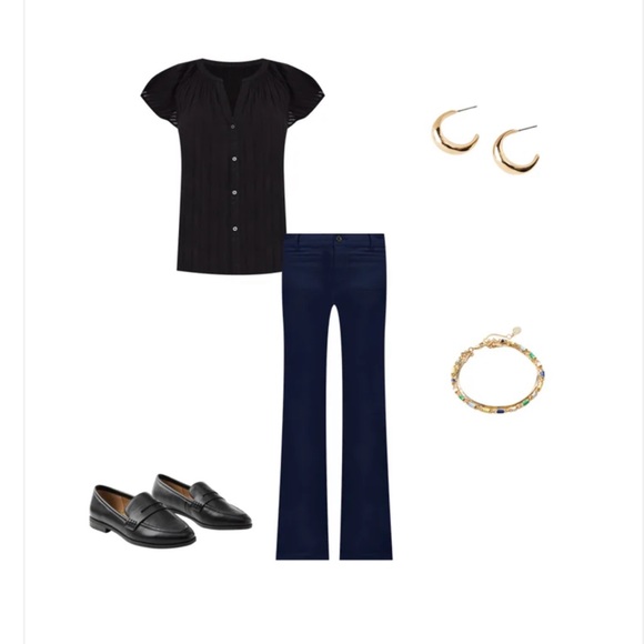 LOFT Flutter Sleeve Button Top🎉🎉 - Picture 4 of 7